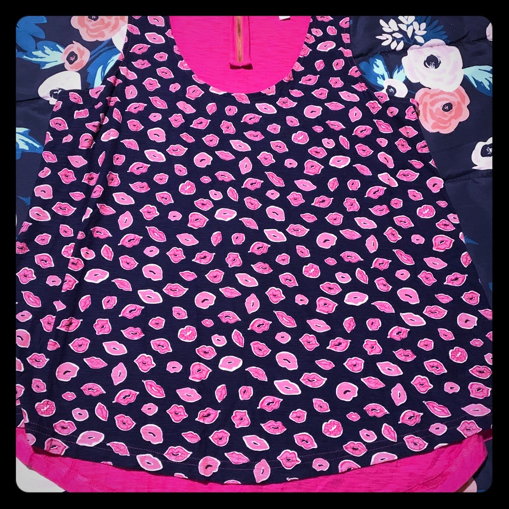 Lilly Pulitzer tank sz large kissy kissy
